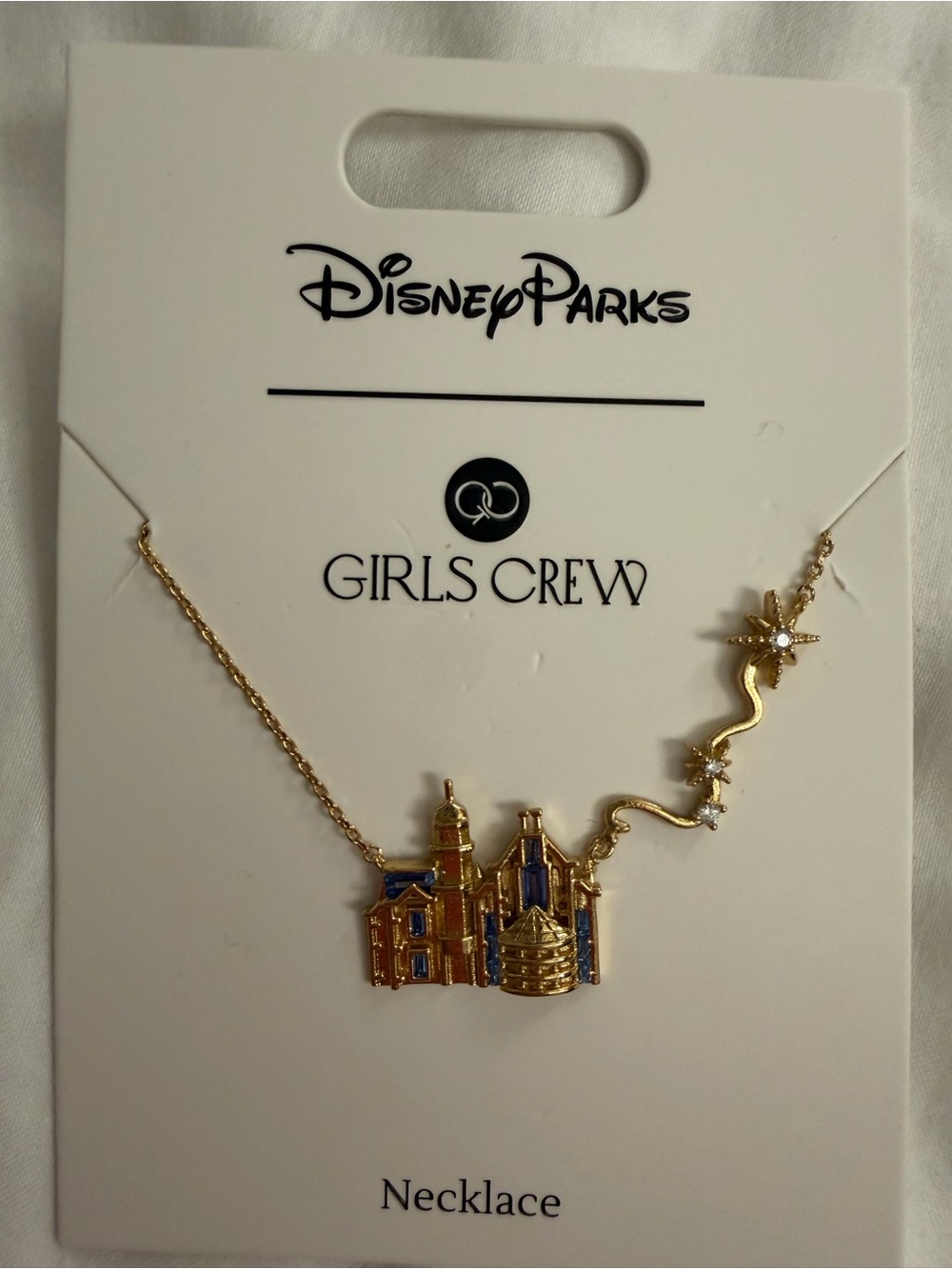 Disney girls crew haunted mansion Gold Castle Necklace